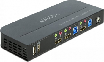 DeLOCK 2-Port HDMI 4K@60Hz KVM Switch/USB/Audio