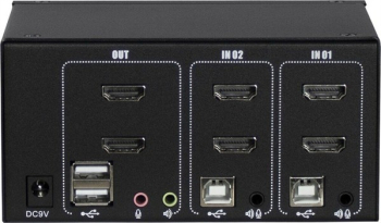 Preview: Inter-Tech KVM AS-22HA/Dual-Monitor/2xHDMI out