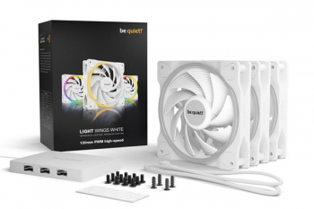 be quiet! LIGHT WINGS White/120mm/PWM/3er-Pack/RGB/high speed