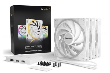 be quiet! LIGHT WINGS White/140mm/PWM/3er-Pack/RGB/high speed