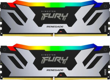 Kingston FURY Renegade RGB schwarz/silber Kit 32GB/DDR5-6400/CL32-39-39/on-die ECC