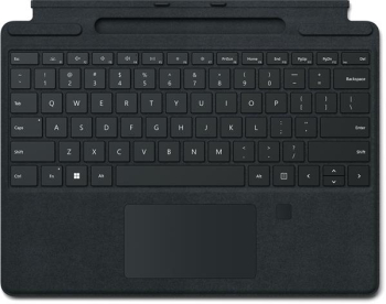 Microsoft Surface Pro Signature Keyboard Cover, schwarz, mit Fingerabdruck-ID, DE