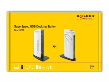 DeLOCK USB Dockingstation/2xHDMI/USB 3.2 Gen1/GigE LAN/inkl. Netzteil