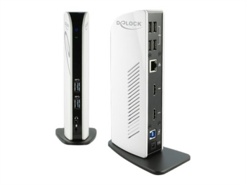 Preview: DeLOCK USB Dockingstation/2xHDMI/USB 3.2 Gen1/GigE LAN/inkl. Netzteil