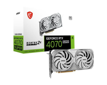 MSI GeForce RTX 4070 SUPER 12G Ventus 2X White OC/12GB GDDR6X/1xHDMI 2.1a+3xDP 1.4a