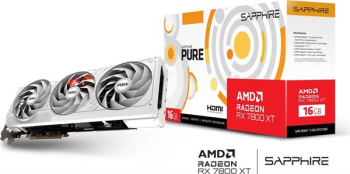 Sapphire Pure Radeon RX 7800 XT/16GB GDDR6/2xHDMI+2xDP/lite retail/weiss