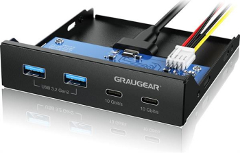 Graugear 3.5" Frontpanel/2x USB-C 3.2 Gen2, 2x USB-A 3.2 Gen 2