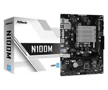ASRock N100M /CPU-OnBoard: intel N100-0C+4c/4T-0.80-3.40GHz/µATX