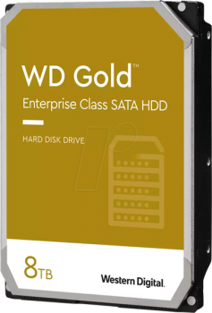 Western Digital WD Gold 8TB/3.5"/256MB/7200rpm/SATA 6Gb/s/CMR