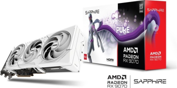 Sapphire Pure Radeon RX 9070/16GB GDDR6/2xHDMI+2xDP/lite retail/weiss
