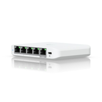 Ubiquiti UniFiSwitch Flex Mini Desktop 2.5G Smart Switch/5x RJ-45/PoE PD/5-Port