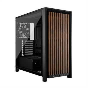 Corsair Frame 4000D RS Wood, schwarz/braun/Glasfenster