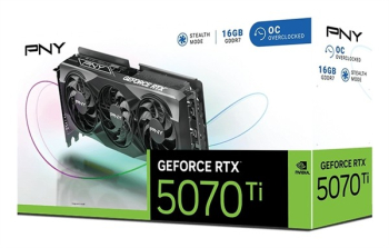 PNY GeForce RTX 5070 Ti Overclocked Triple Fan/16GB GDDR7/1xHDMI+3xDP