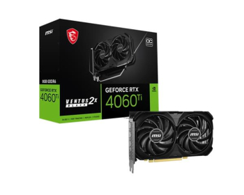 MSI GeForce RTX 4060 Ti 8G Ventus 2X Black E1 OC/8GB/1xHDMI+3xDP