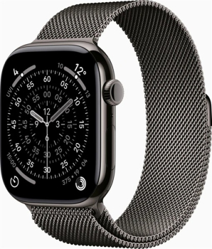 Apple Watch Series 11 46mm Titan schiefer mit Milanaise-Armband S/M schiefer