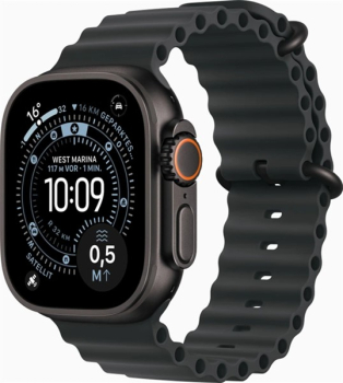 Apple Watch Ultra 3 schwarz mit Ocean Armband schwarz