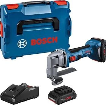 Bosch Professional GSC 18V-16 E Akku-Schere inkl. L-Boxx + 2 Akkus 4.0Ah