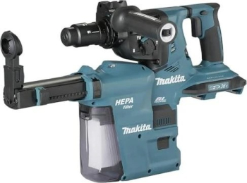 Makita DHR283ZWJU Akku-Bohr-/Meißelhammer solo inkl. MAKPAC + Absaugeinheit