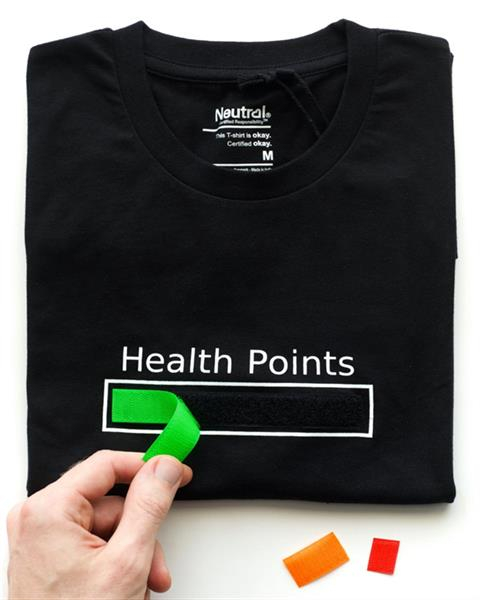 Fun-Shirt "Health Points"/Grösse M