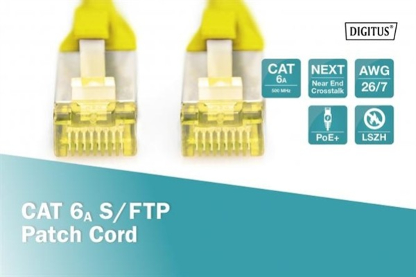Patchkabel digitus CAT6a S/FTP/gelb/2.0m