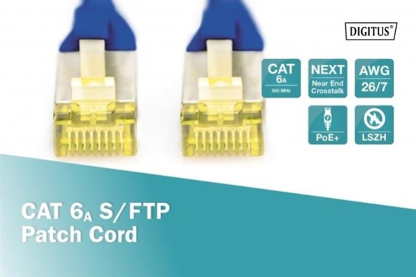 Patchkabel digitus CAT6a S/FTP/blau/2.0m